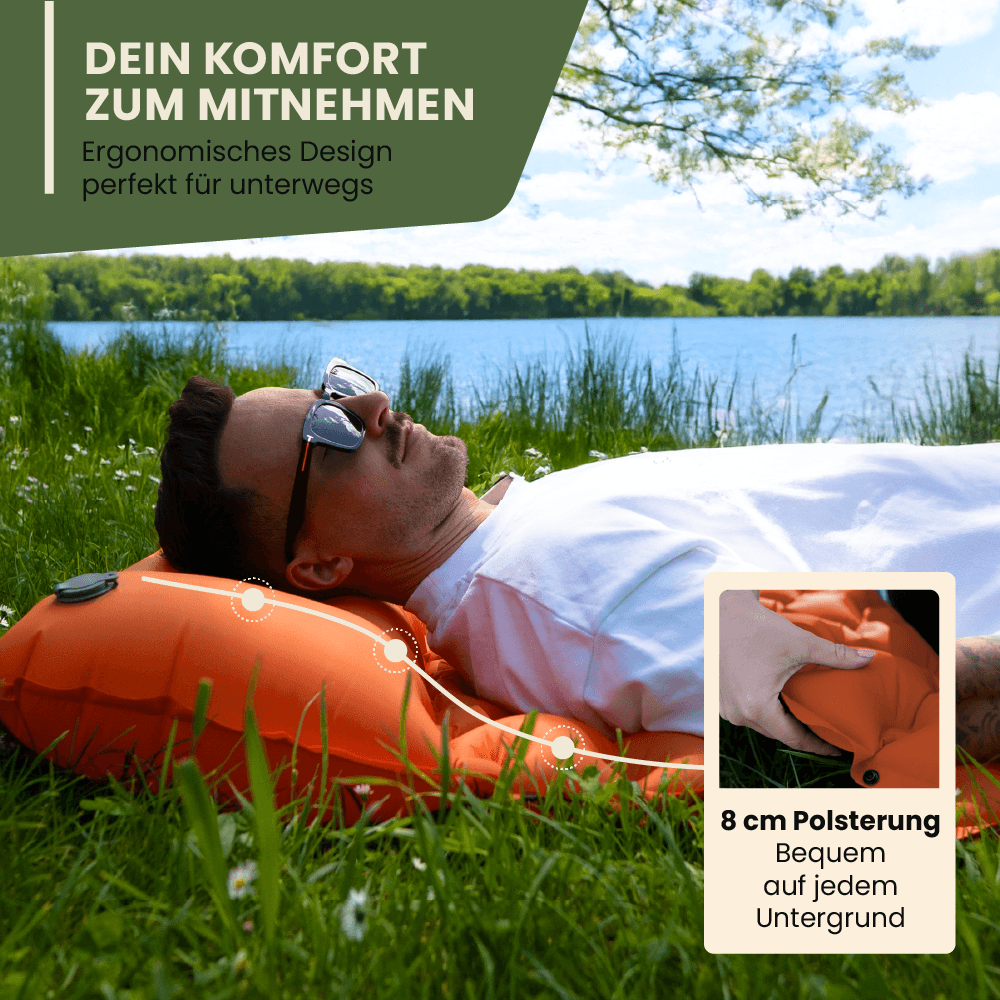 Ultraleichte & kompakte Isomatte — perfekt für Wanderungen