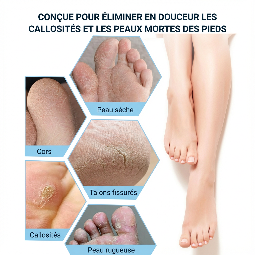 SmoothFeet™ - Râpe à pieds élimine les callosités des pieds