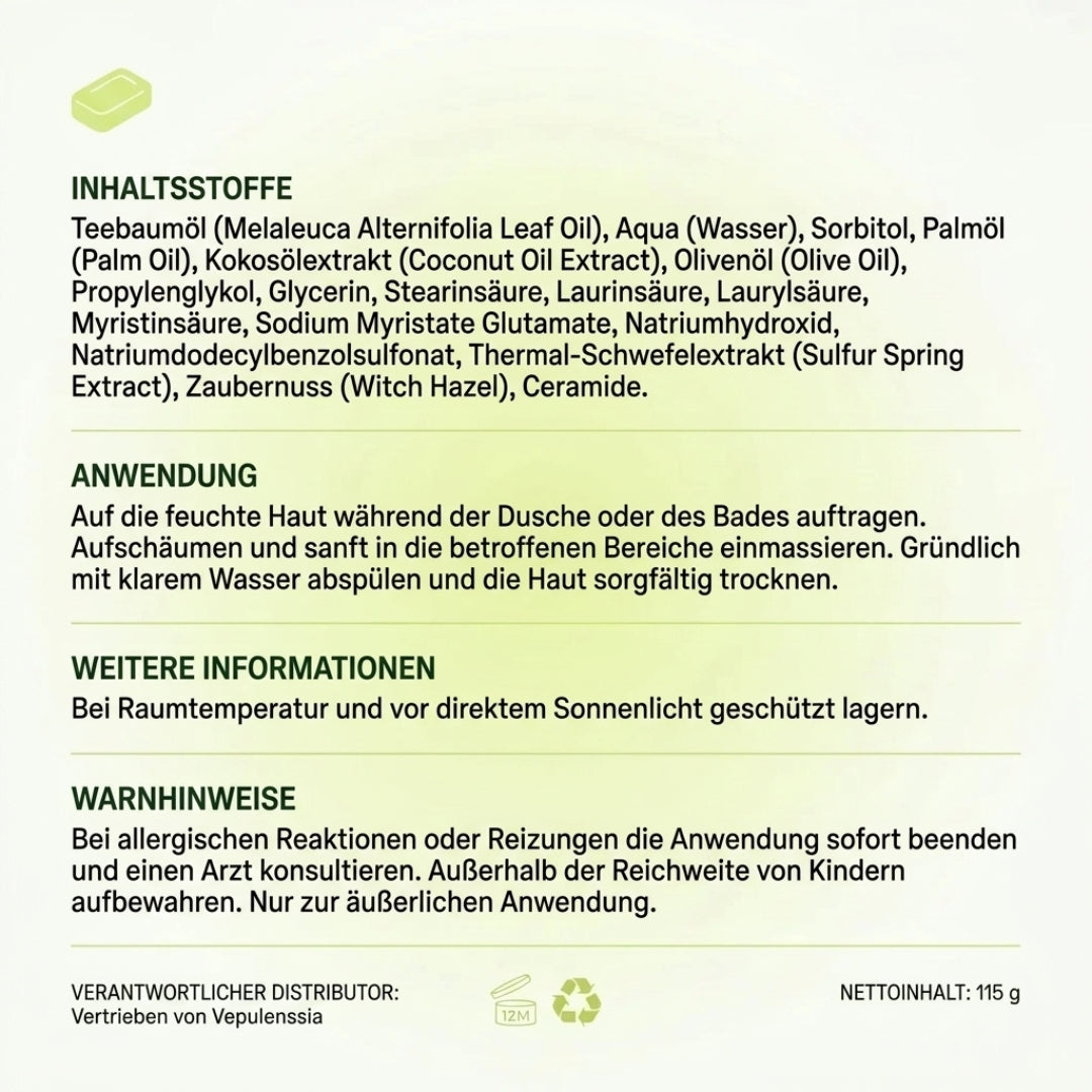 Antimykotische Reinigungsseife Vepulenssia