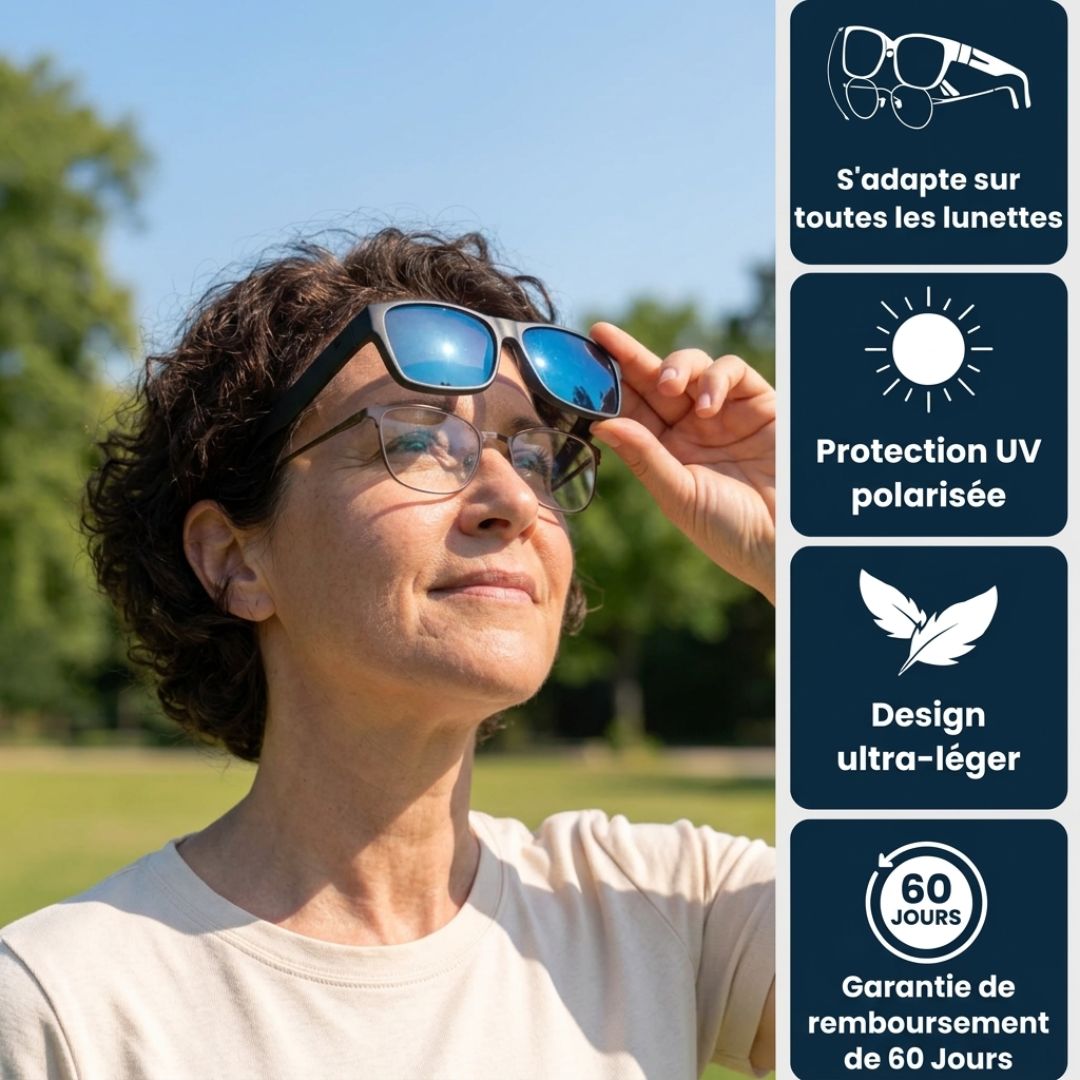 Lunettes Clip-On Polarisées – Vision Nette Sans Compromis